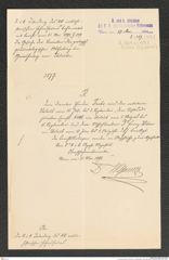 k.k. naturhistorisches Hofmuseum, Intendanzakten 1885-1896 (Hauer), Aktenzahl Z.369.a/1891, Seite 1